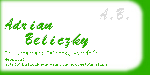 adrian beliczky business card